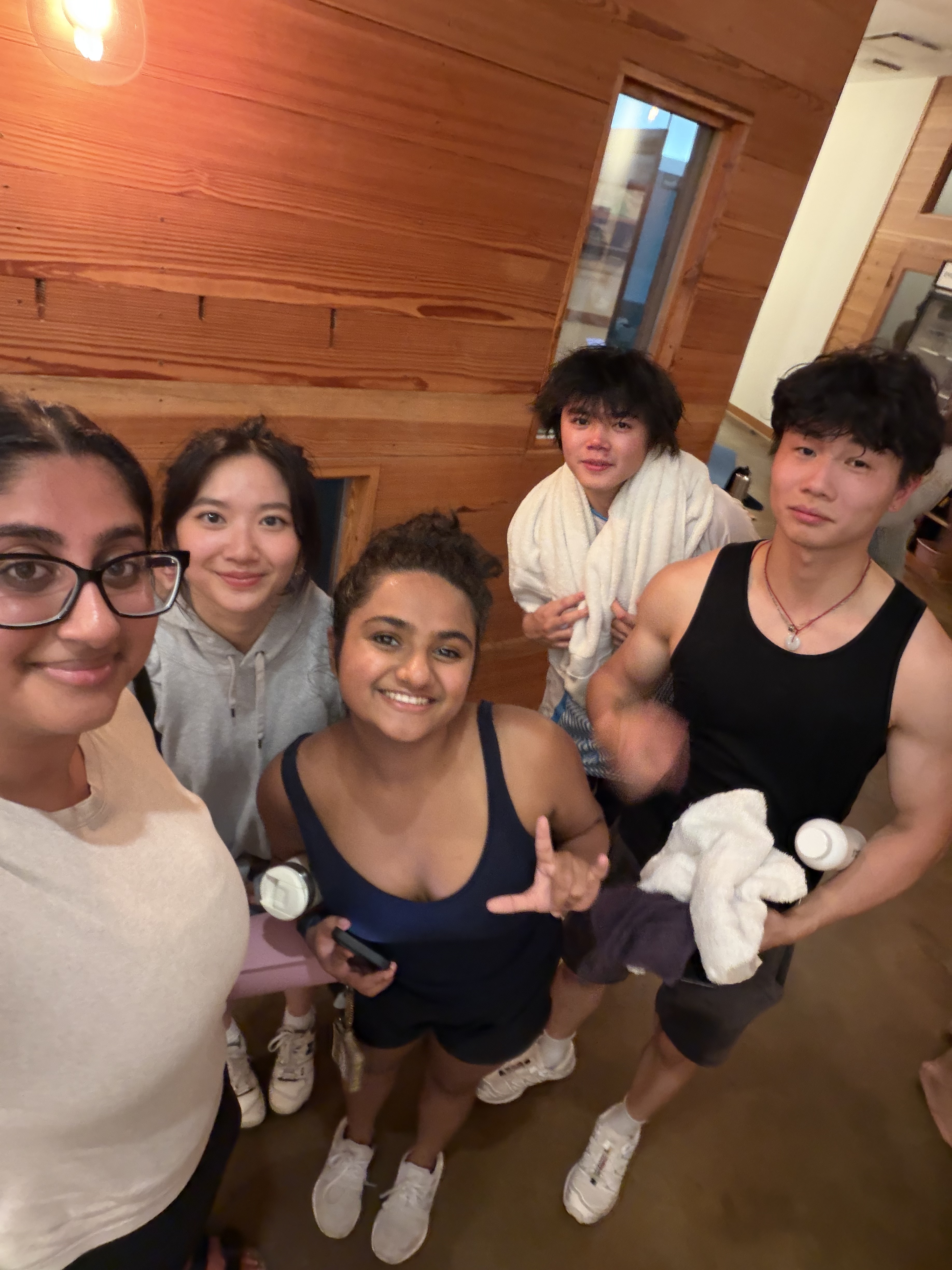 After hot pilates, everyone still standing.